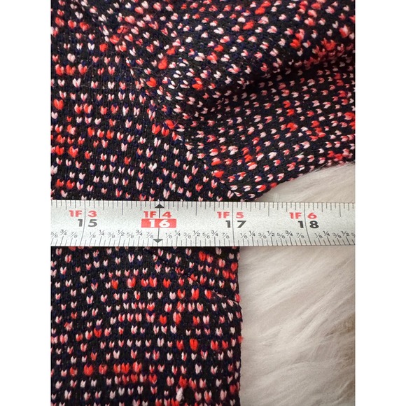 Talbots Women's Crew Neck Sweater Dress Navy Red Textured Button‎ Detail Size M - Picture 7 of 8